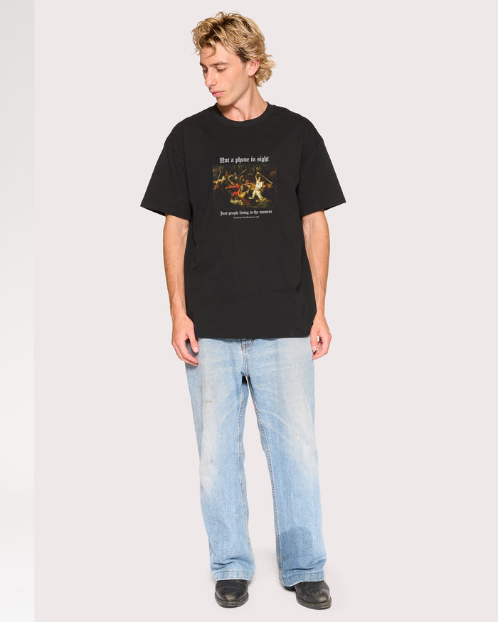 Not a Phone in Sight Black T-Shirt