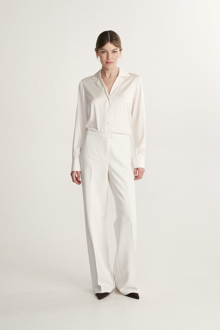 Notched collar blouse