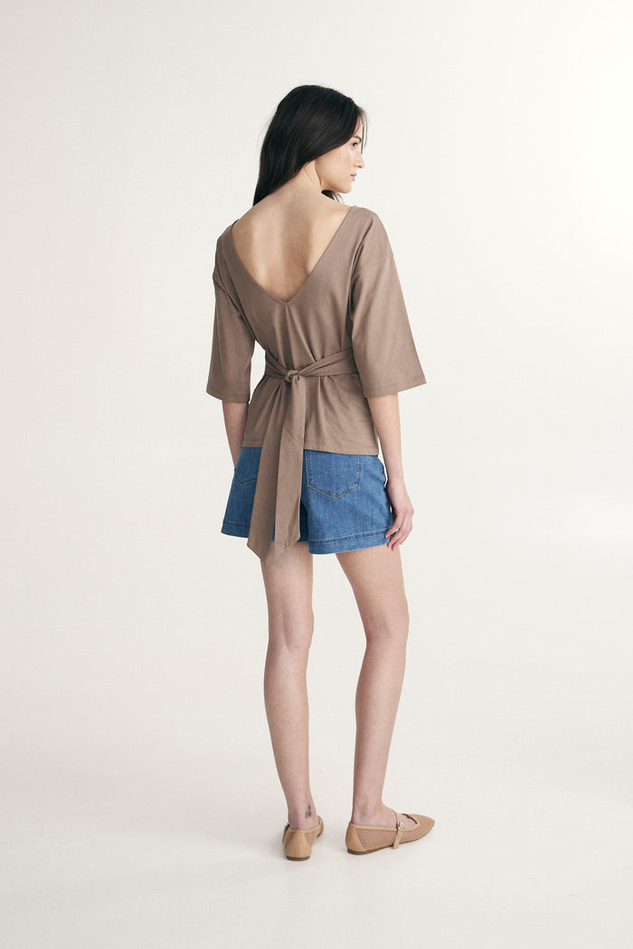 Open back t-shirt
