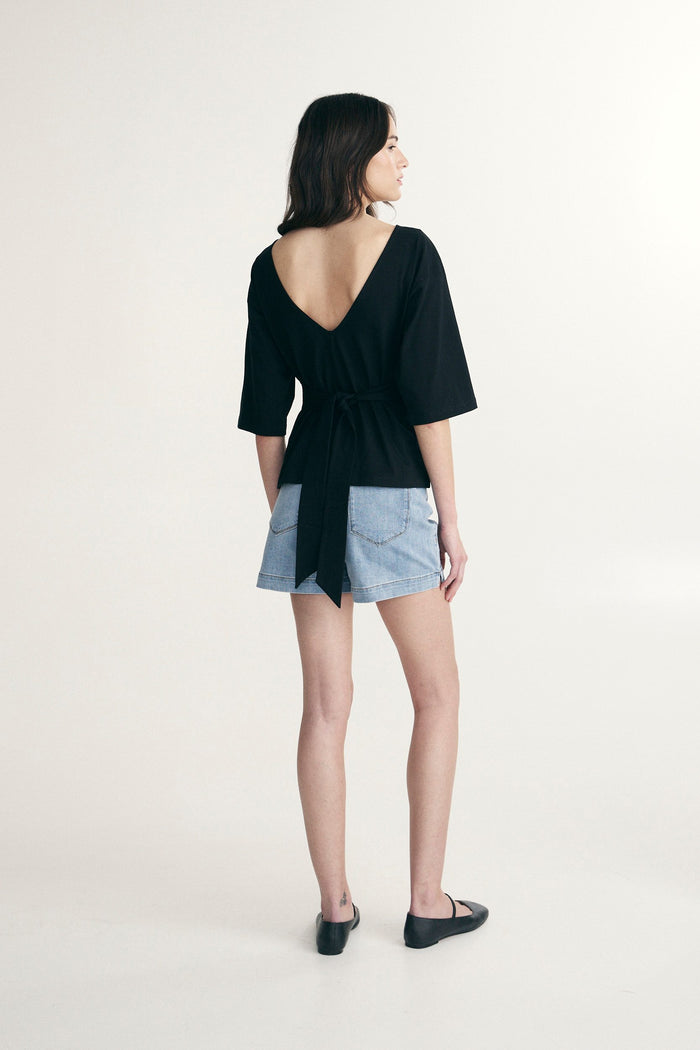 Open back t-shirt