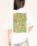 Orange Groove White Oversized Tee
