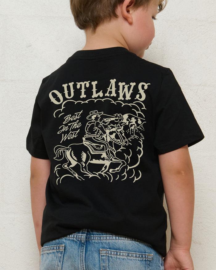 Outlaws Black Kids T-Shirt