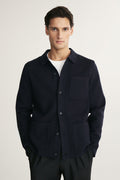 Overshirt look knitted cardigan