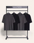 Oversized Tee 4 Pack: Black, Charcoal