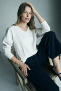 Oversized V neck sweatshirt