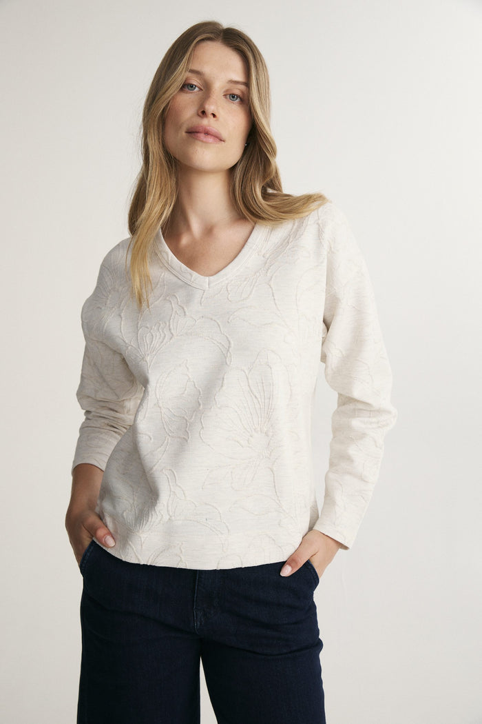 Oversized V neck sweatshirt