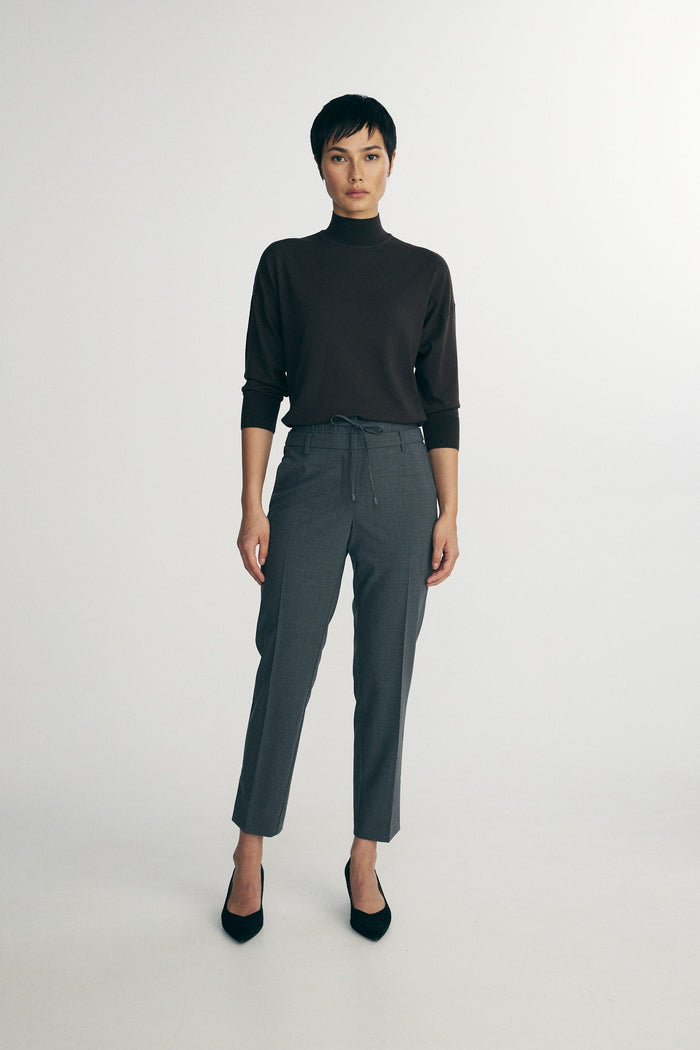 Pants with double waistband