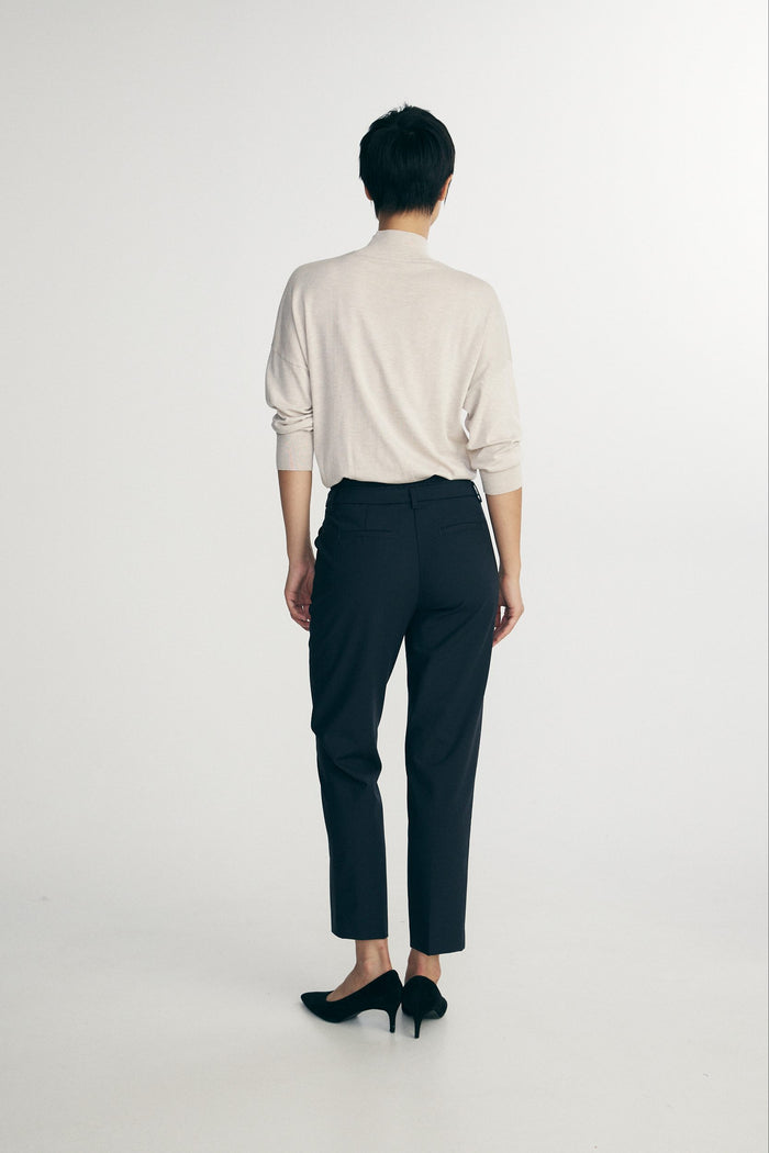 Pants with double waistband