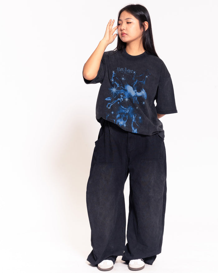 Patronus Compilation Black Oversized Tee
