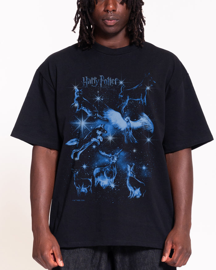 Patronus Compilation Black Oversized Tee