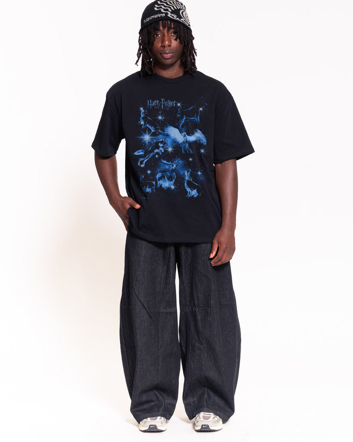 Patronus Compilation Black Oversized Tee