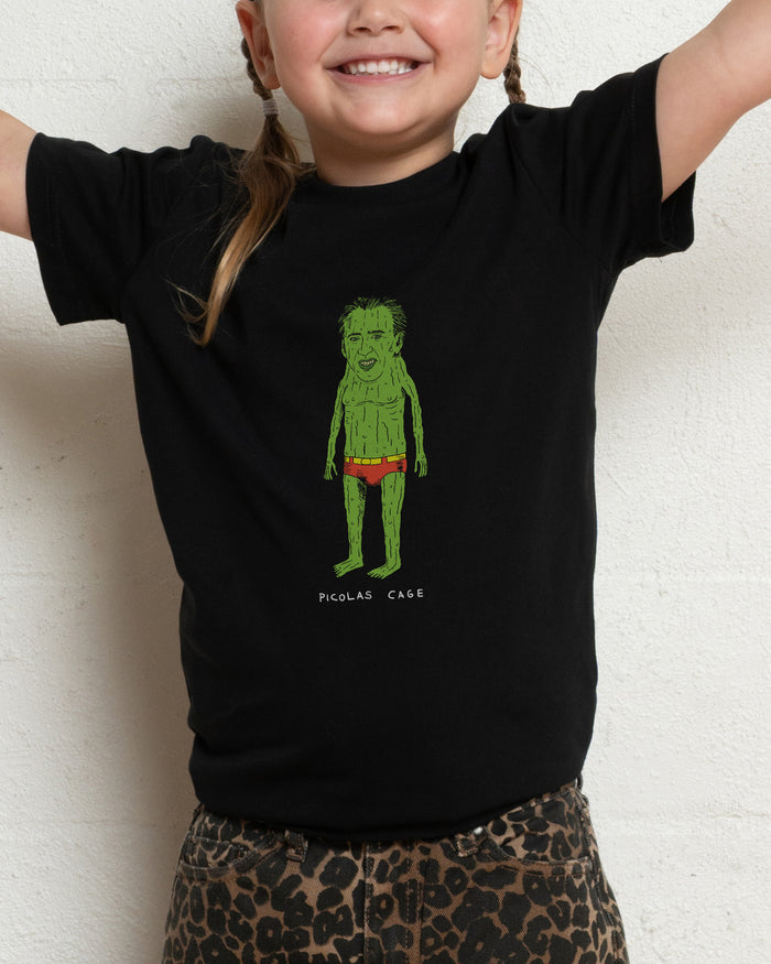 Picolas Cage Black Kids T-Shirt