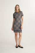 Plaid knitted dress