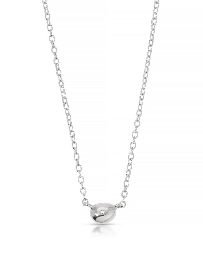 Polished Dainty Pebble Necklace