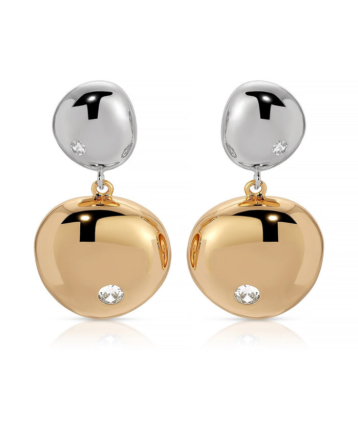 Rhodium and 18k Gold Plated / One Size
