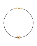 Polished Pebble Leather Pendant Necklace