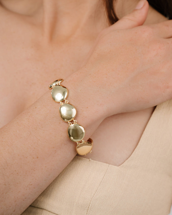 Polished Pebble Linked Bracelet