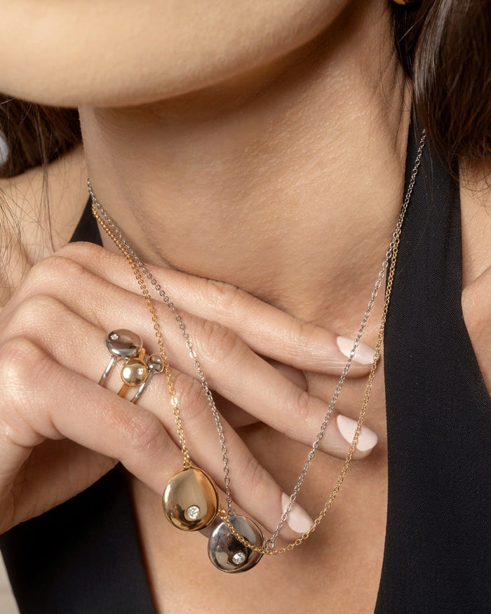 Polished Pebble Pendant Necklace