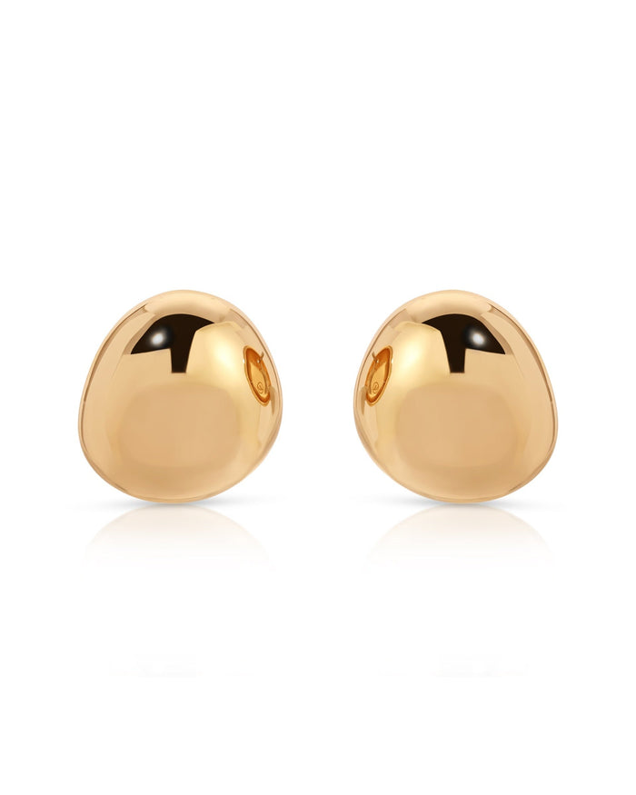 Polished Pebble Stud Earrings