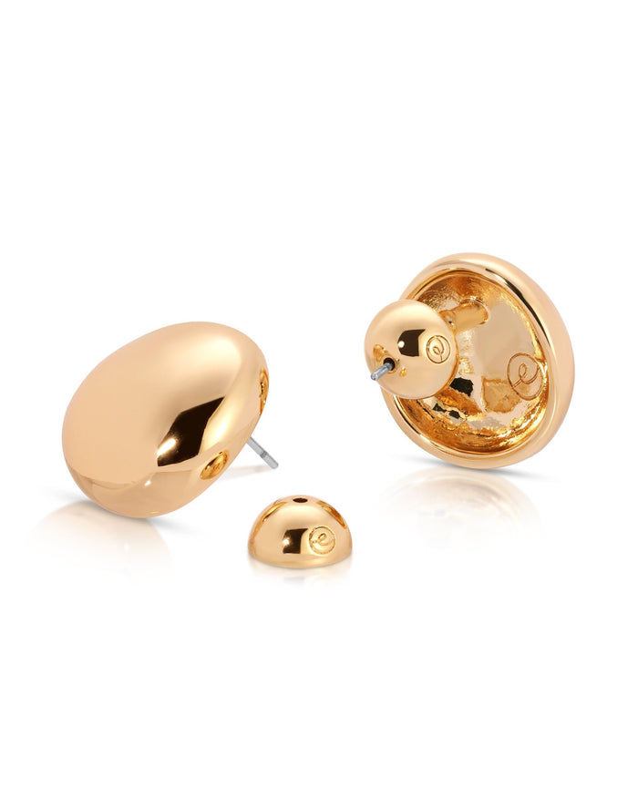 Polished Pebble Stud Earrings