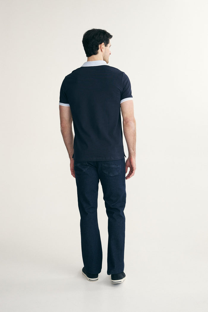Polo with contrast collar