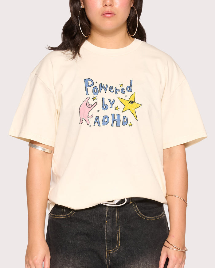Powered by ADHD Natural T-Shirt