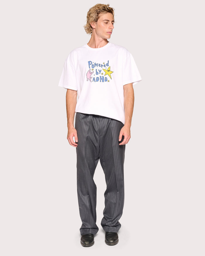 Powered by ADHD White T-Shirt