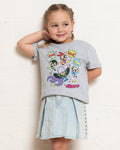 Powerpuff Pow Grey Kids T-Shirt