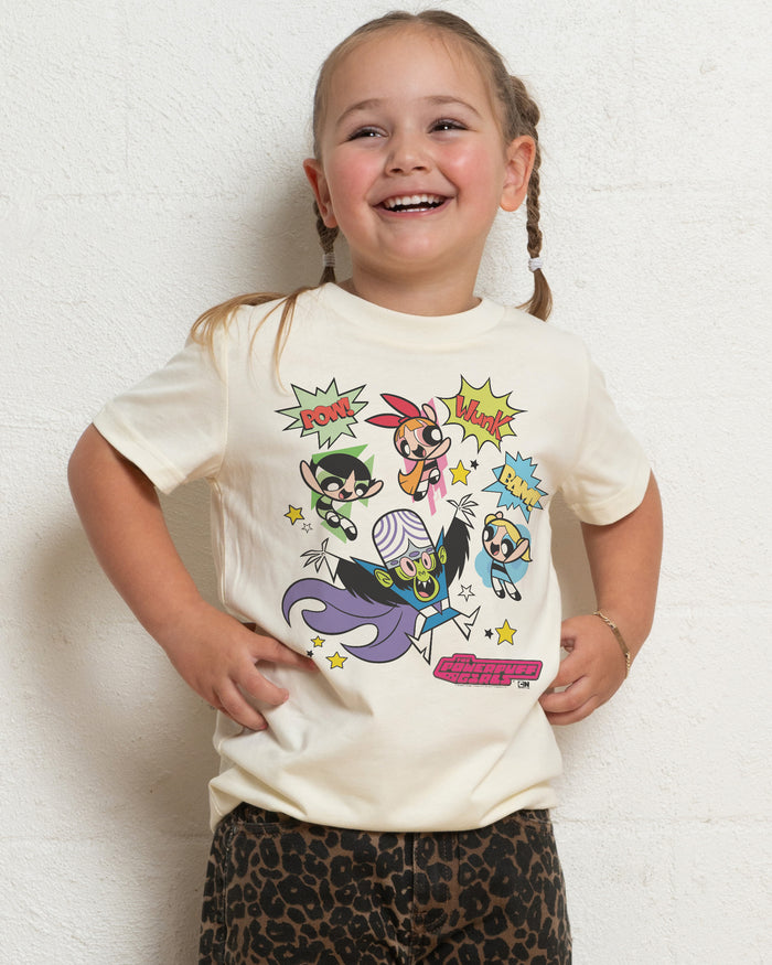 Powerpuff Pow Natural Kids T-Shirt