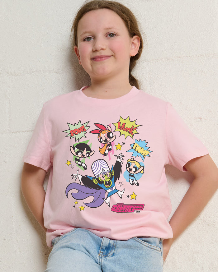 Powerpuff Pow Pink Kids T-Shirt