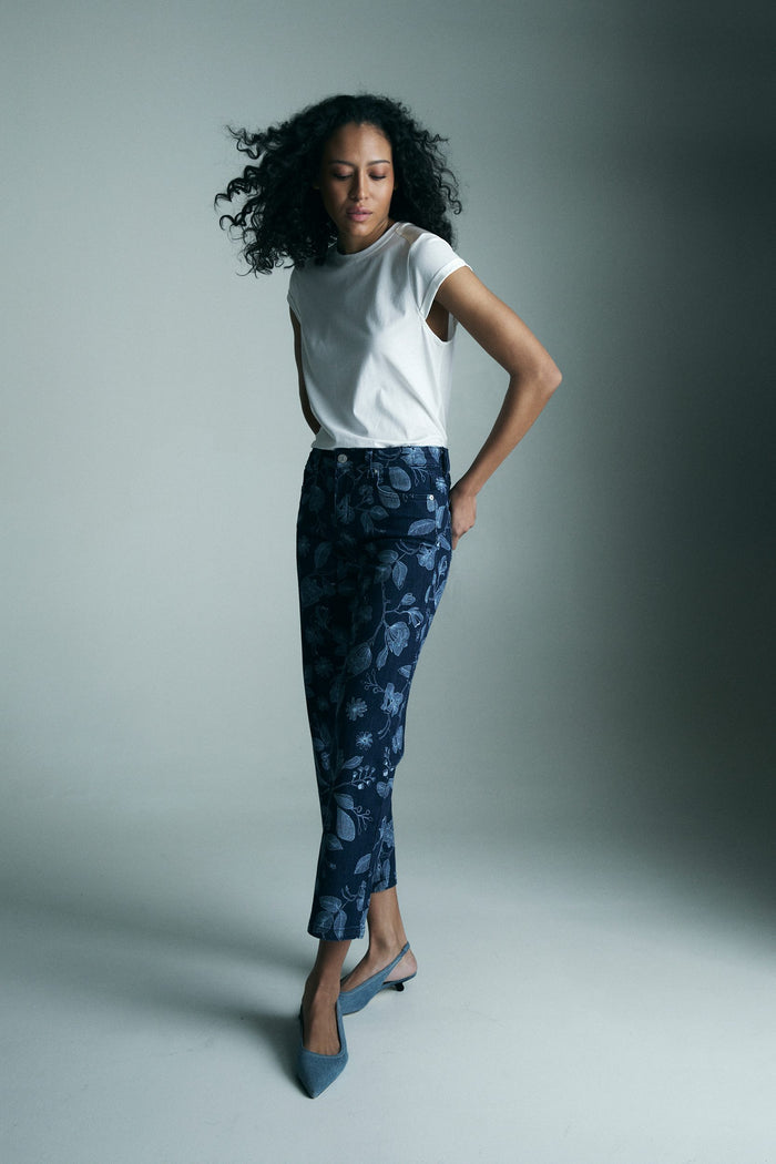 Printed classic jean