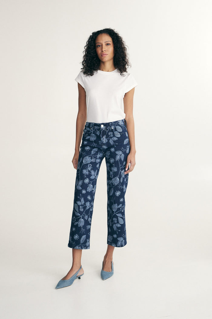 Printed classic jean