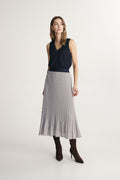 Printed pleated skirt