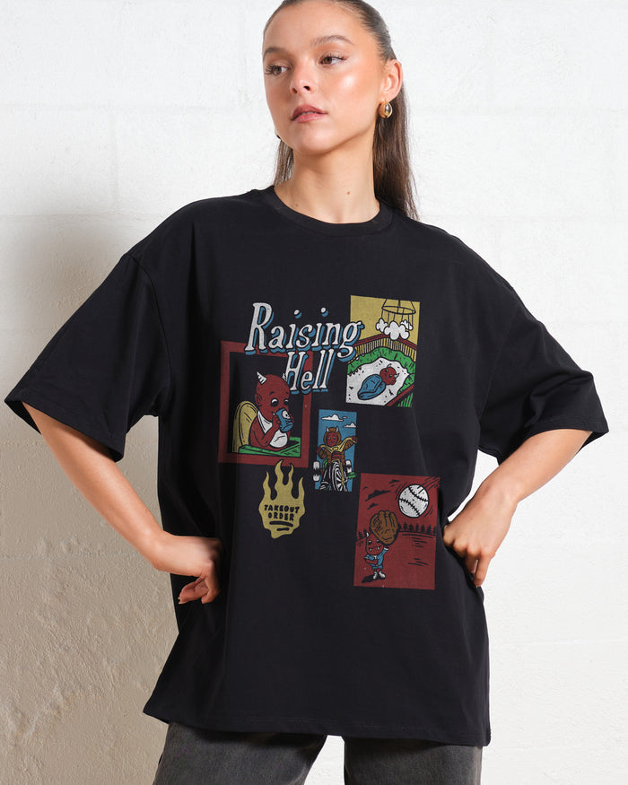 Raising Hell Oversized Tee Online Australia