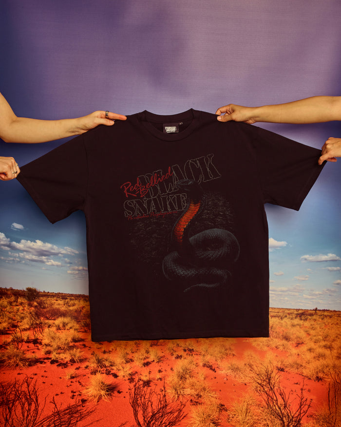 Red Bellied Black Snake Oversized Tee Online Australia