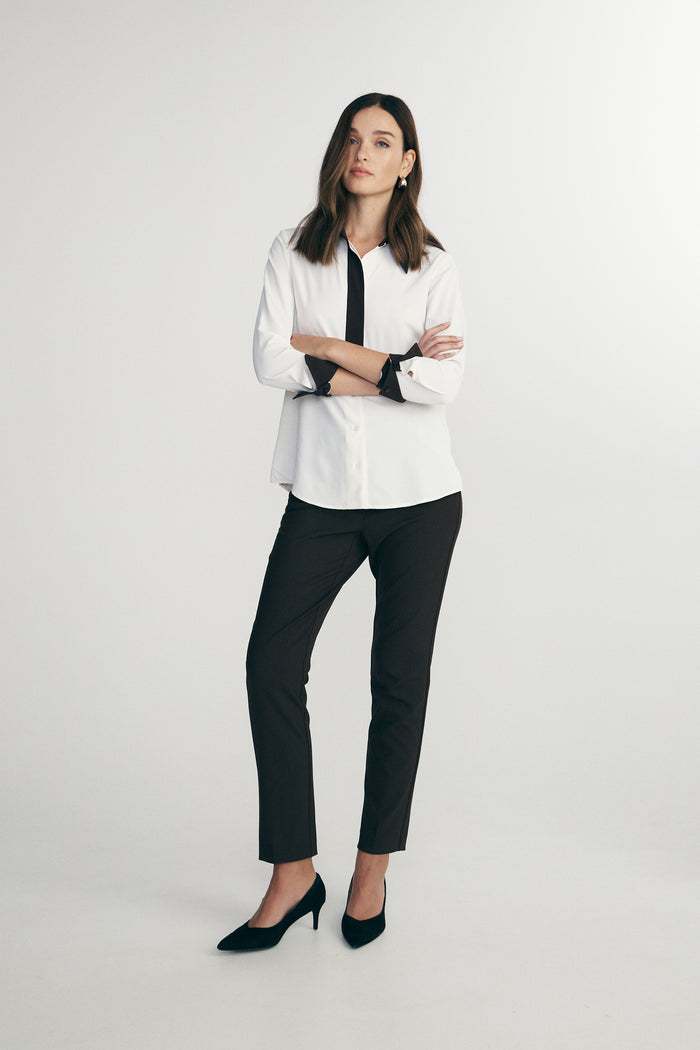 Regular shirt with long plaket