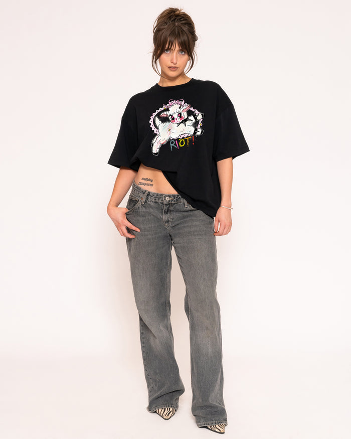 Riot Boxy Crop Tee