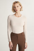 Round neck long sleeve slim fit shirt