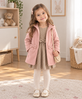 Roze Meisjesjurkje met Elegante Jas – Chique Baby Outfit