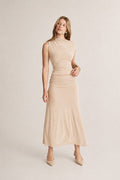 Ruched Waist Midi Skirt