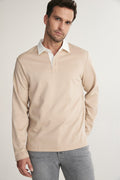 Rugby look long sleeve polo