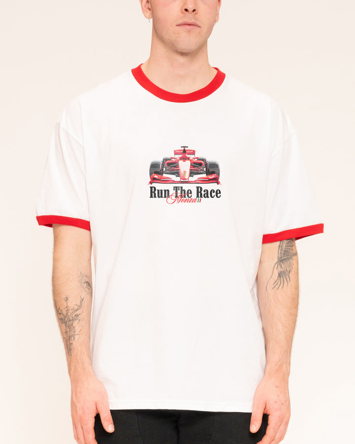Run the Race Red Ringer T-Shirt