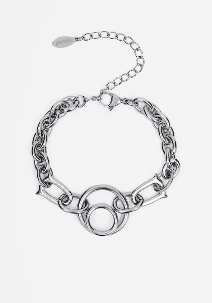 Ruzar Stainless Steel O-Ring Chunky Bracelet