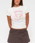 Saddle Up Buttercup White Longline Baby Tee