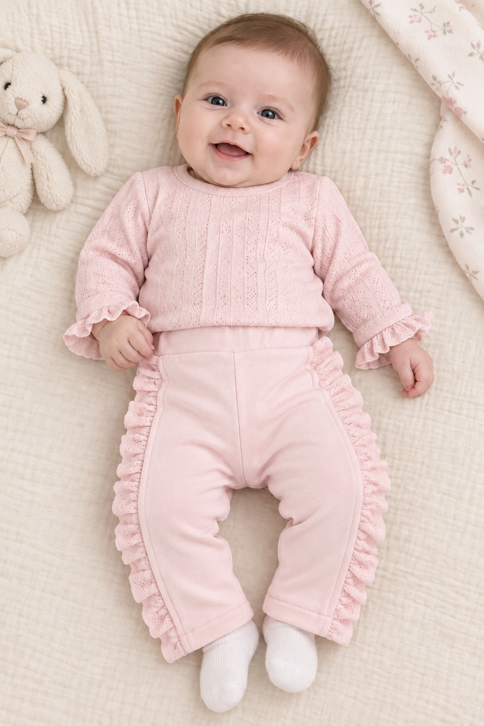 Schattig roze babyset - 3-delig