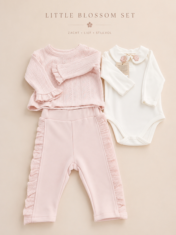 Schattig roze babyset - 3-delig