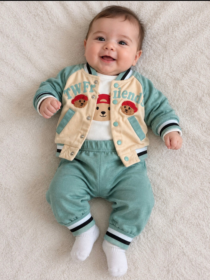 Schattige 3-delige babyset “Two Friends” (0–9 maanden)