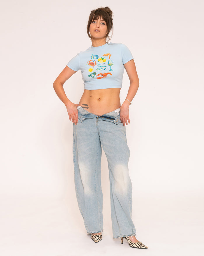 Seafood Platter Blue Baby Tee