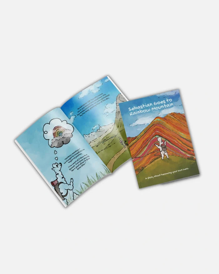 Sebastian goes to rainbow mountain book