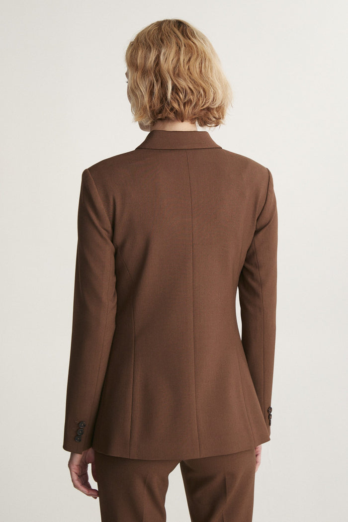 Semi-fitted 2 buttons basic blazer